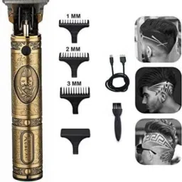 Trendy styler Professional Golden t99 Trimmer Haircut Grooming Kit Metal Body Rechargeable Trimmer 120 minRuntime 4 Length Settings-image-28