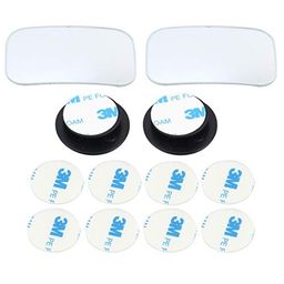Automaze Rectangle 360 Degree Car Wide Angle Rectangle Convex Blind Spot Rear Mirror (3R-054) | For Car | - Set of 2 image 2