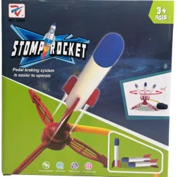 zuuluzrs Jump Rocket Stomp Blaster Toy Easy to Use Air Powered Foam Rockets image 2