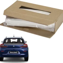 Car Tissue Paper Holder Beige with 200 Sheets(100 Pulls) For Maruti Baleno 2022 Vehicle Tissue Dispenser-image-82