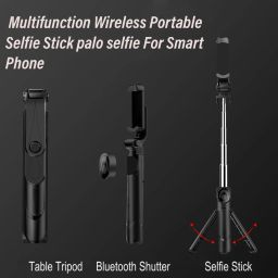 MOOLYP Selfie Stick Tripod with Built-in Wireless Remote |Rotation Head and 360°rotatable Phone Holder for Vlogging, Video Shooting, YouTube etc Compatible with All Mobile Phones Extendable Bluetooth Selfie Stick Cum Tripod with Detachable Bluetooth Wireless Remote Tripod, Monopod, Tripod Bracket, Tripod Ball Head, Tripod Kit image 3
