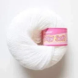 Vardhman Baby Soft Wool Hand Knitting Yarn Thread Dyed (White) - Pack of 6-image-4