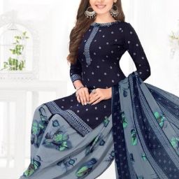 Unstitched Crepe Salwar Suit Material Printed-image-59