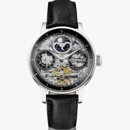 Automatic Black Skeleton Dial With Lifetime Warranty Analog Watch - For Men I07701-image-31