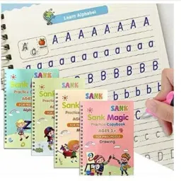 Reusable Magic Practice Copy Book for Kids with Pens (Multicolor, Pack of 4)-22