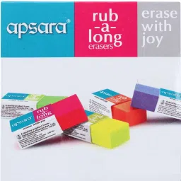 Rub-a-Long Erasers Pack Of 20 Multicolor Non-Toxic Eraser-22