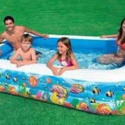 Inflatable Family Swimming Pool - Blue and White Inflatable Swimming Pool-40