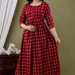Women Printed Pure Cotton Anarkali Kurta-image-27