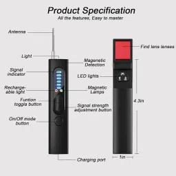 TOTAL Hidden Camera Detector,Anti-Spy Detector,Hidden Device Gps Detector Security Camera image 2