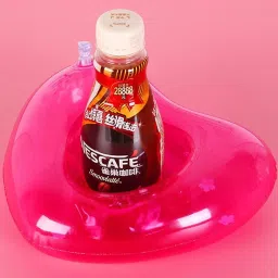 nyrwana delivering smiles in inida Inflatable Heart Shape Drink Holders Inflatable Pool Party 6Pc Drink Floats Inflatable Inflatable Toy Pump image 4