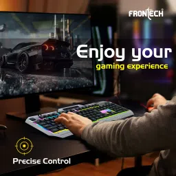Frontech KB-0039 Wired Super Design Gaming Keyboard and Optical Mouse| RGB Backlight Combo Set image 5