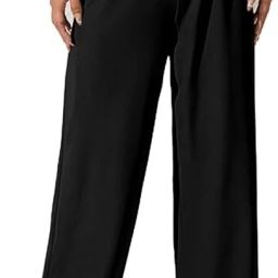 Women Straight Fit Black Cotton Blend Trousers-image-66