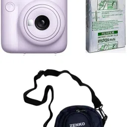 FUJIFILM Instax mini 12 Lilac Purple Instant camera + 10x1 Film+zenko blue pouch Instant Camera-picture-13