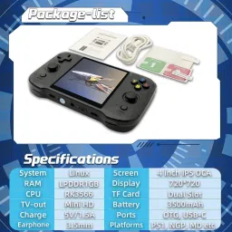 Confiavel R46S Retro Handheld Game,, Linux System, Portable Gaming 64 GB with Yes image 5
