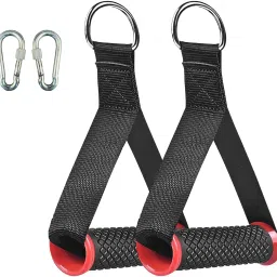 Exercise Gym Machine Handles for Cable Machines Style (Red & Black) Lat Pulldown-34