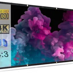 royality Eyelet Foldable Projector Screen 4:3 Aspect Ratio 8 Ft (W) x 6 Ft (H) - 120" Inch Design 108 Projector Screen (Width 244 cm x 183 cm Height)-24