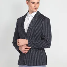 arrow Men Striped Single Breasted Formal Blazer-picture-29