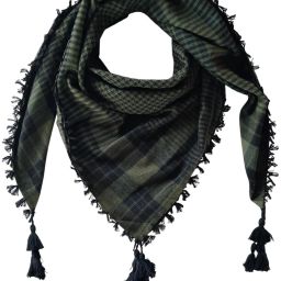 Checkered Cotton Blend Men Black, Green Scarf-image-20