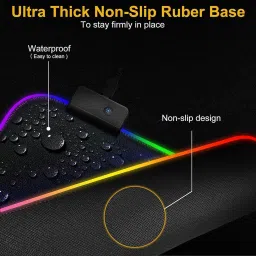 Dykidrah Extended RGB Mouse Pad with 80 x 30CM x 4 mm XXL Large Mousepad with 11 Lighting Mousepad image 4