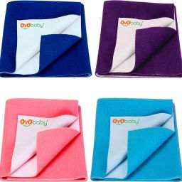 Gift Set For New Born Baby (4 Baby Bed Protector Waterproof Dry Sheet)-12