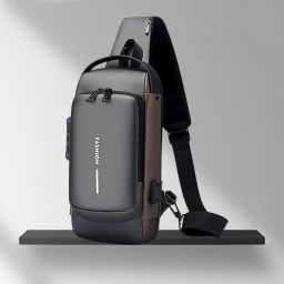 ProArch WomenBuzz Crossbody Massenger Bag Shoulder Strap With with Lock USB Charging Waist bag-image-25