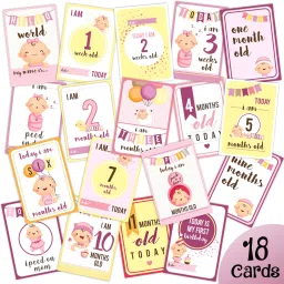 Baby Monthly Age Milestone Card Greeting Card-25