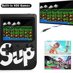 Crystal Digital SUP Gamepad 400 IN 1 Console With Color LCD Display(Black) 8 GB with Super Mario, DR Mario, Contra, Turtles, and other 400 Games image 5