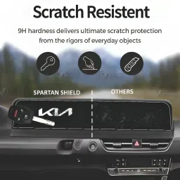 spartan shield Screen Guard for Kia Seltos 2023 Facelift | HTX | HTX Plus | GTX Plus | X Line | Infotainment System Protector | Car TouchScreen Display Accessory [Not Tempered Glass] image 4