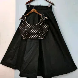 Striped Semi Stitched Lehenga Choli-picture-9