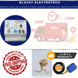 Blackt Electrotech (BT21C) Fully Automatic Water Tank Level Controller Sensor with TWO Float Switch Smart Kit image 5