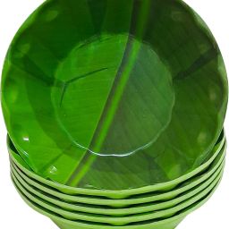 Melamine Serving Bowl Banana Leaf Serving Bowl - Melamine Dinnerware - Salad, Mixing, Pasta-image-75