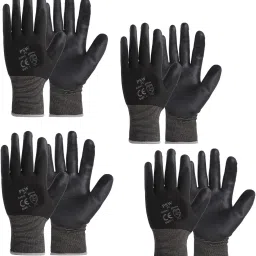 Safety gloves pack ( pack of 4 pair) EN388 Polyester Safety Gloves-image-53