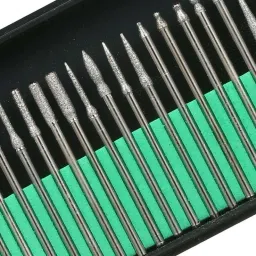 as tool center 30Pcs Diamond Burr Bits Carving Drill Bits Diamond Burr Bits Drill Kit image 2