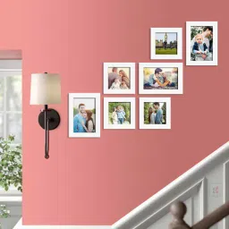 art street Arianna<br />Set Of 7 White Synthetic Wood Collage Photo Frames-picture-1