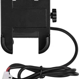Metal C-1 Mobile Holder 360 Degree Rotating with Charging Slot for Smartphones Bike Mobile Holder-image-33