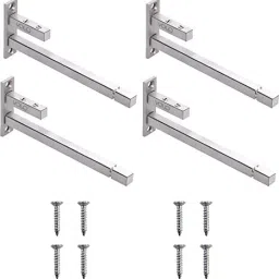 F Type Glass Shelf Bracket Square 8 Inches(4 pcs) 8 inches, 1.5 inch Shelf Bracket-38