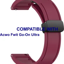 ACM WSM35W22PU3810N1 Watch Strap Magnetic Clasp 22mm for New |Acwo|| Fwit Go-On Ultra| Smartwatch Purple Smart Watch Strap-image-33