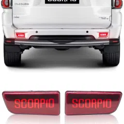 Premium Car Reflector Scorpio Name design Back Bumper Reflector LED Brake Car Reflector Light-21