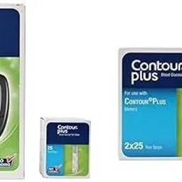 ContourPlus Meter with (25+50) Strips Glucometer-5