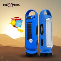 pick ur needs Solar Emergency Rechargeable Search Torch Light Long Range Long Backup 4 hrs Torch Emergency Light image 2