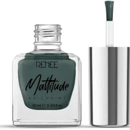 renee Mattitude Nail Paint | Chip Resisting Formula with High Coverage Algae Green image 2