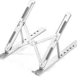 Smarten Laptop Stand Aluminium Portable Stand and Compact, Compatible for all Laptops 10 - 15 .6 Inch, Laptop Stand-image-41