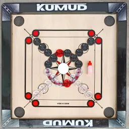 20 Inches Heavy Wooden Gloss Finish with Coins, Powder & Stricker 50.8 cm Carrom Board-picture-10