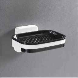 Bathroom Divider Bathroom Wall Mounted Single Layer Soap Dish Plastic Wall Shelf-9
