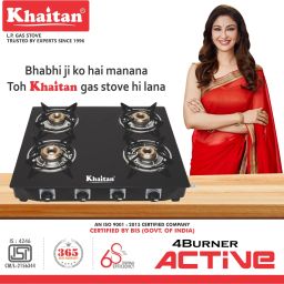 4 Burner Active Forged Black Toughened Glass Manual Gas Stove-image-77