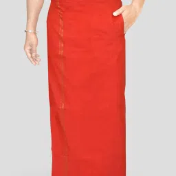 TUNI MANI President Cotton Welcro Pocket Dhoti, Adjustable Size 28-44 Inches Solid Men Dhoti-image-32