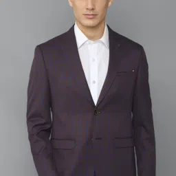 Men Checkered Single Breasted Formal Blazer-image-1