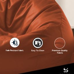 spacex XXXL Bean Bag with Footstool & Cushion All Filled with Beans Ready to Use Teardrop Bean BagWith Bean Filling image 2