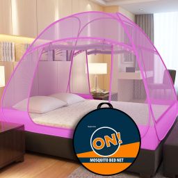 Polyester Adults Washable Silky Soft Touch Double Bed Mosquito Net, King Size (6.5 Feet x 6.5 Feet) Mosquito Net-image-21