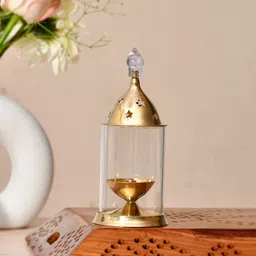 ascension Akhand Diya Oil Lamp for Pooja Room Aarti Temple Home Decoration & Diwali Gifts Brass Tealight Holder-picture-18